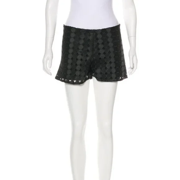 REDUCED NWOT ALEXIS black shorts set w/circular applique size M GORGEOUS RARE - Picture 4 of 8